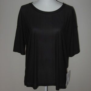 NWT LULULEMON Black Relaxed Mesh T-Shirt "12"